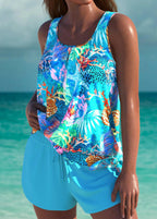 Trudy | Tankini elegante con effetto pancia piatta e short abbinato