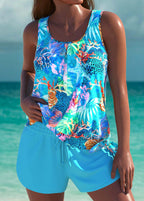 Trudy | Tankini elegante con effetto pancia piatta e short abbinato
