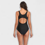 Costume da bagno intero sportivo con dettaglio incrociato sul retro