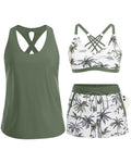 Maren | Set composto da bikini tankini a tre pezzi e copricostume