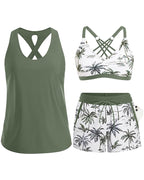 Maren | Set composto da bikini tankini a tre pezzi e copricostume