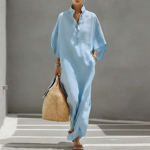 Aurore | Vestito Lungo Stile Kaftan con Maniche a Pipistrello